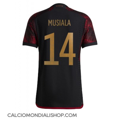 Maglie da calcio Germania Jamal Musiala #14 Seconda Maglia Mondiali 2022 Manica Corta